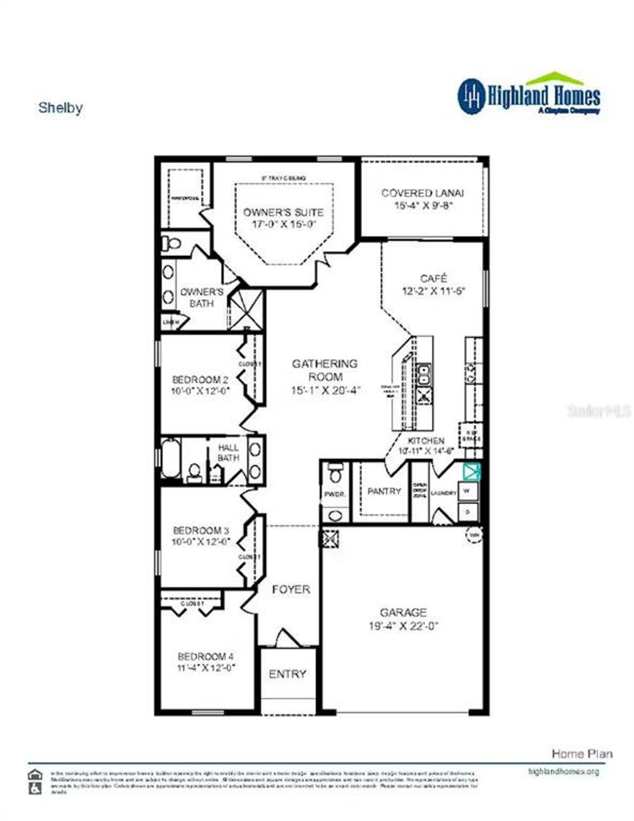 2D floor plan layout of this home in Falls of Ocala, Ocala, FL (Image 2).