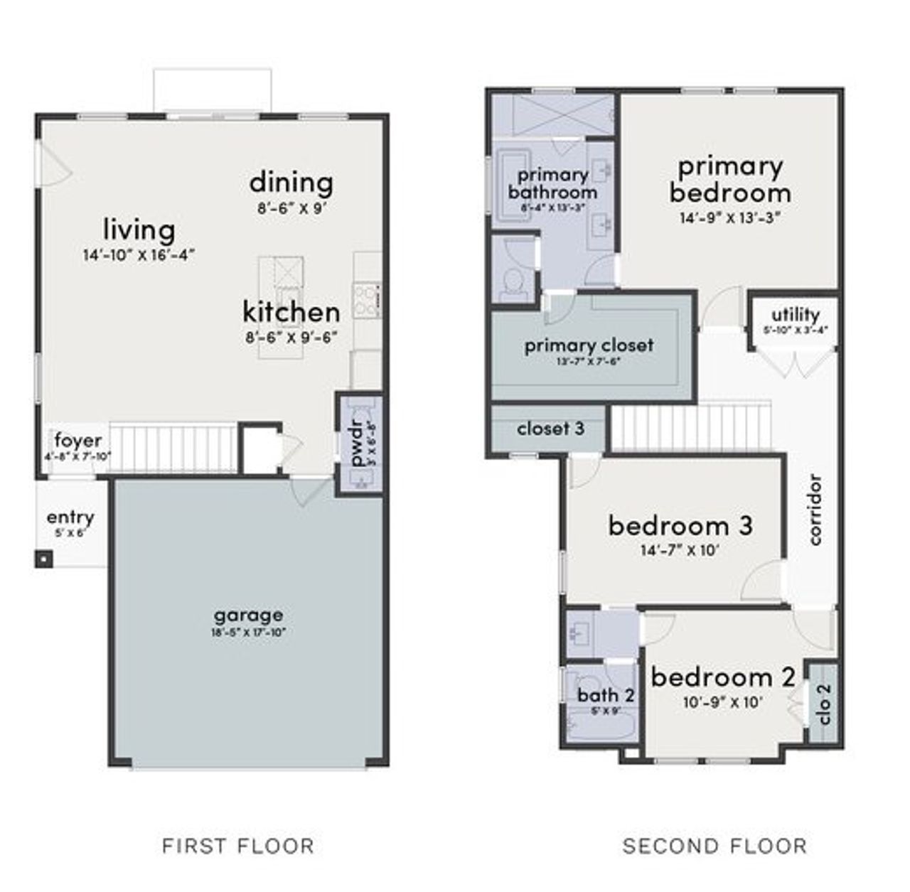 2D floor plan layout for the Cameron by Disama Group in Highland Heights Villas, Houston, TX (Image 2).