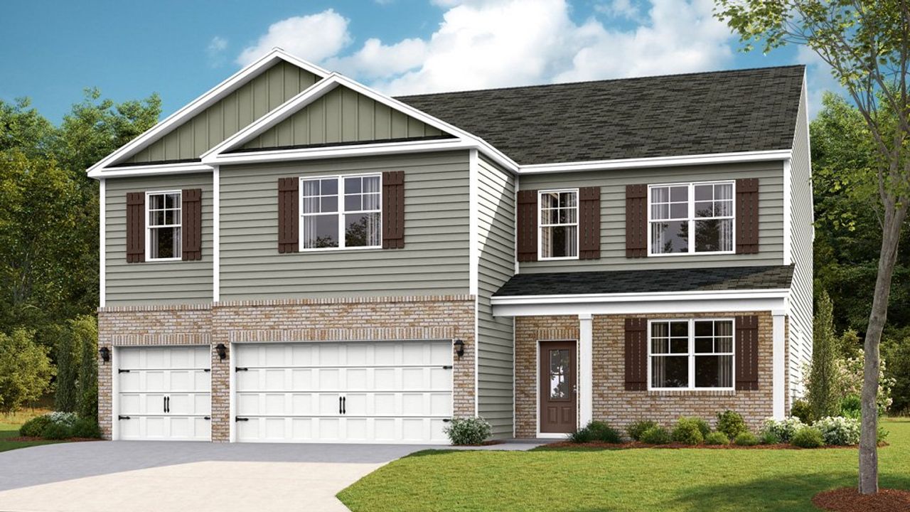 Representative exterior photo of a completed home built from the Pamlico by D.R. Horton in Prairie Pass, Apison, TN (Image 2).