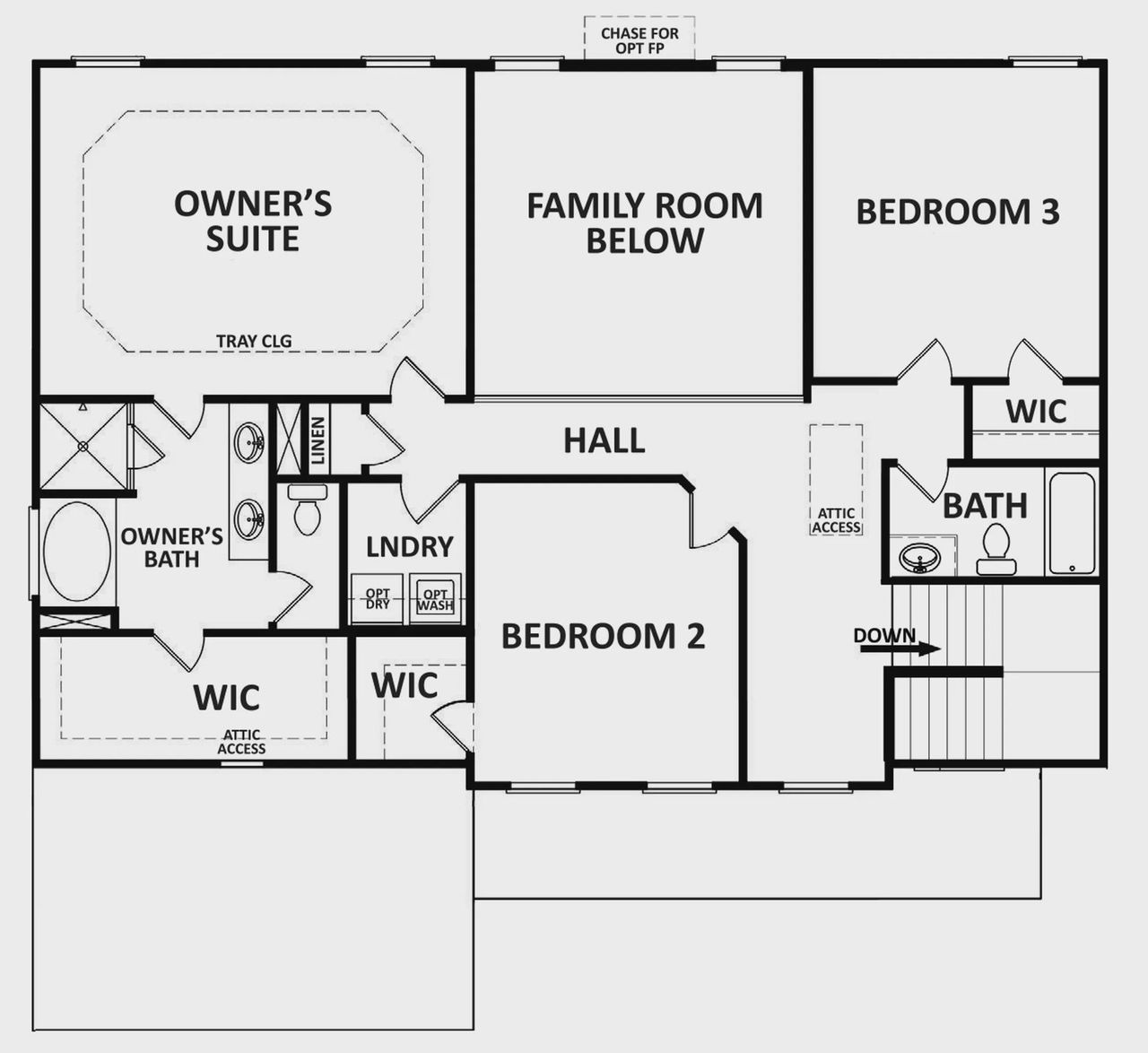 2D floor plan layout of this home in Red Oak Ridge, Loganville, GA (Image 2).