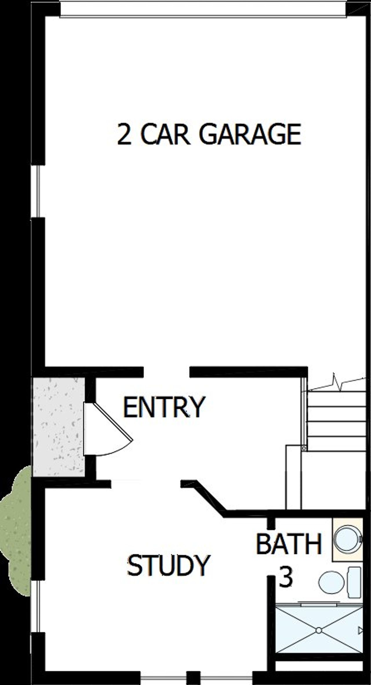 2D floor plan layout of this home in Towns at Union, St. Petersburg, FL (Image 2).