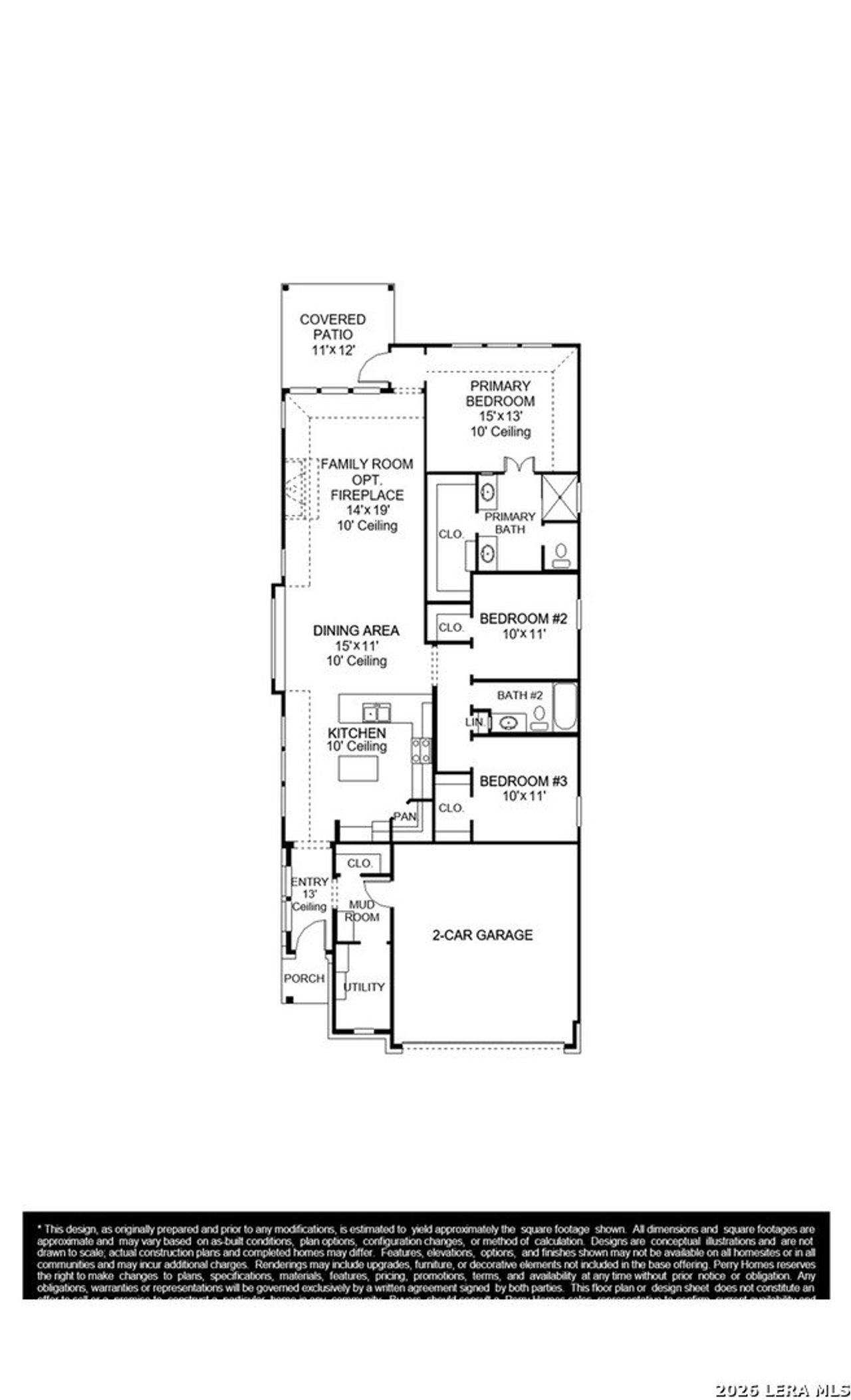 2D floor plan layout of this home in Solms Landing, New Braunfels, TX (Image 2).