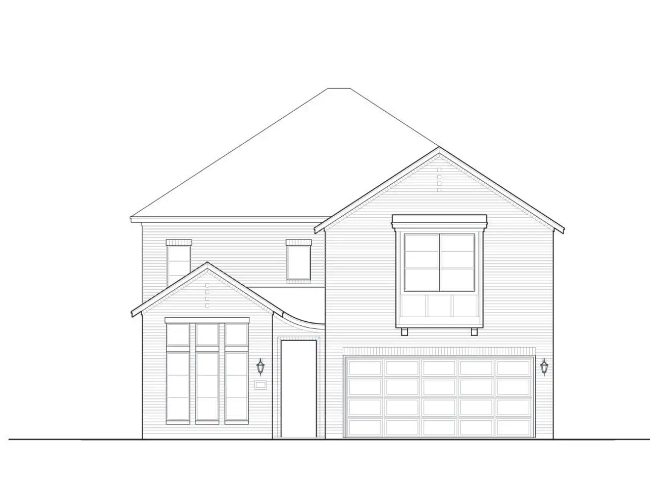Exterior rendering of this home design in Dauer Ranch, New Braunfels, TX (Image 2).