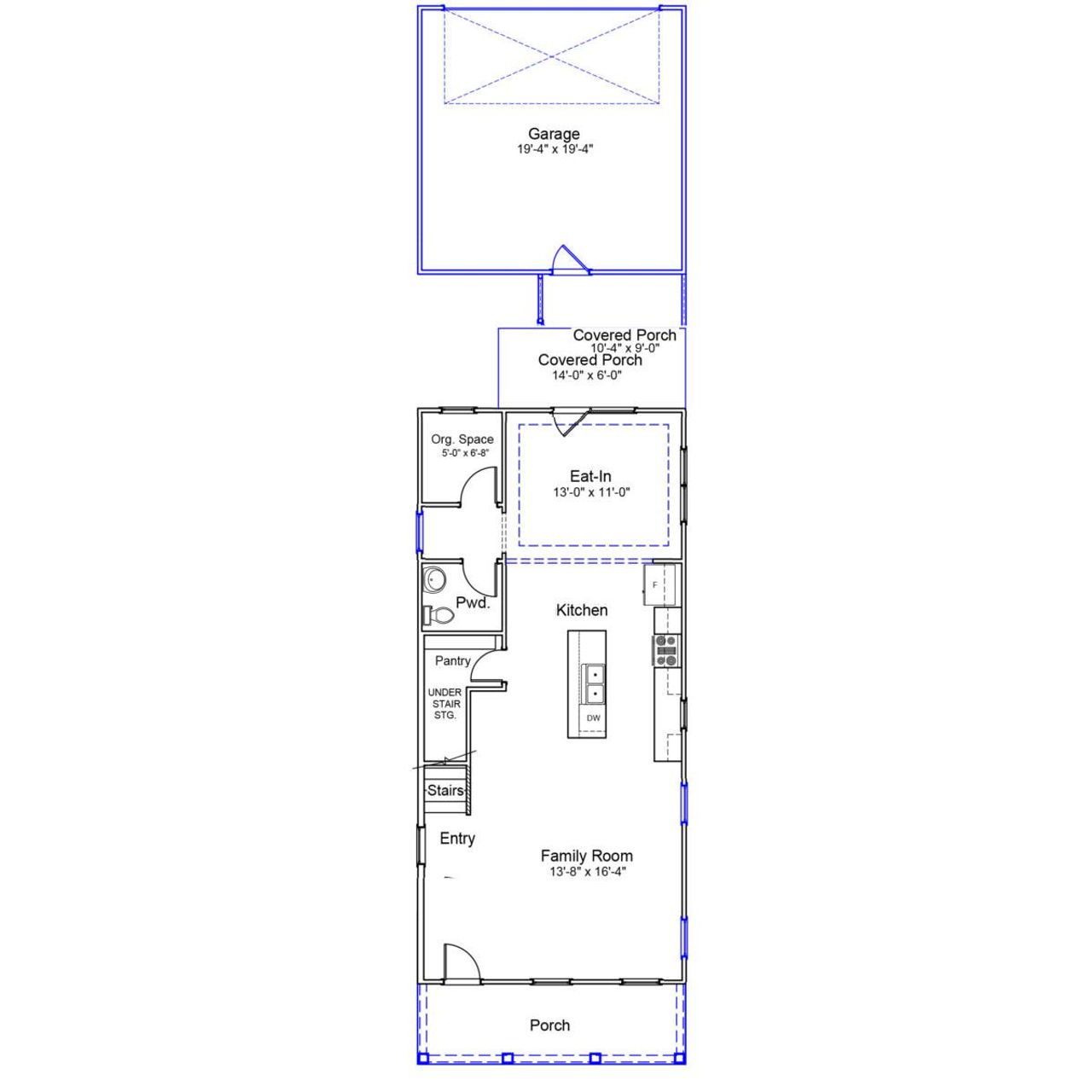 2D floor plan layout of this home in Renaissance at White Oak, Garner, NC (Image 2).
