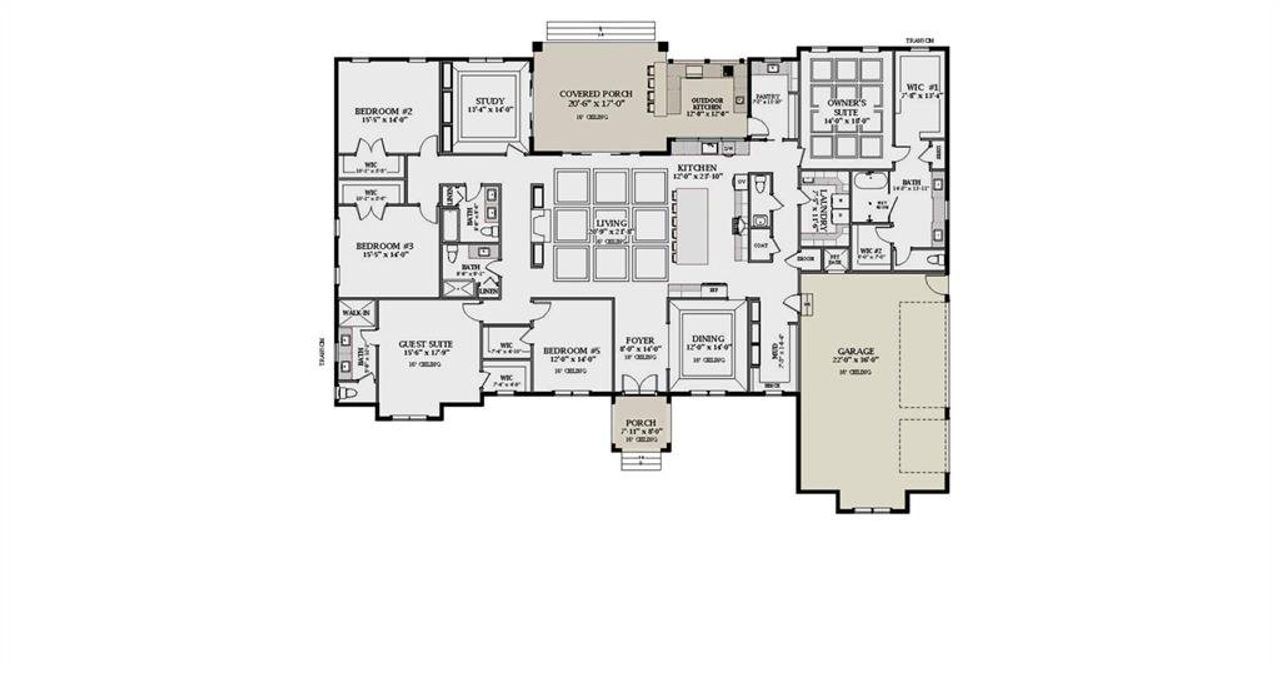 2D floor plan layout of this home in , Waxahachie, TX (Image 2).