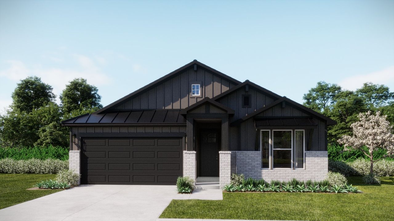 Representative exterior photo of a completed home built from the Trinity by Flintrock Builder in Mesa Ridge, Temple, TX (Image 2).