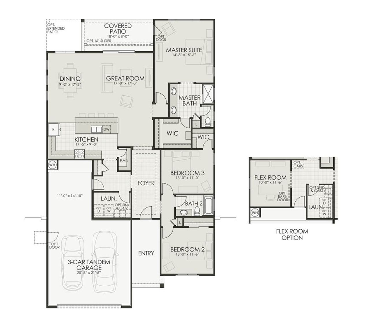 2D floor plan layout of this home in Alora at Ironwing, Litchfield Park, AZ (Image 2). 2D floor plan layout of this home in Alora at Ironwing, Litchfield Park, AZ (Image 2).