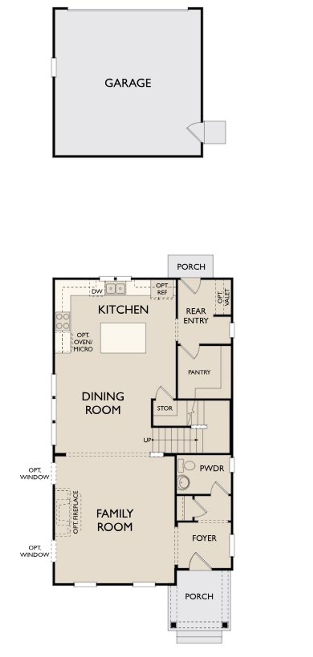 2D floor plan layout for the Givhans by Ashton Woods in Midtown at Nexton, Summerville, SC (Image 2).