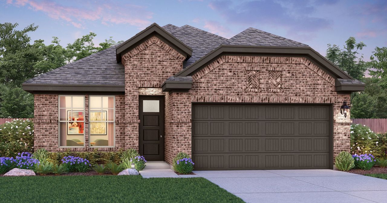 Representative exterior photo of a completed home built from the Rafe by New Home Co. in Balmoral, Humble, TX (Image 2). Representative exterior photo of a completed home built from the Rafe by New Home Co. in Balmoral, Humble, TX (Image 2).