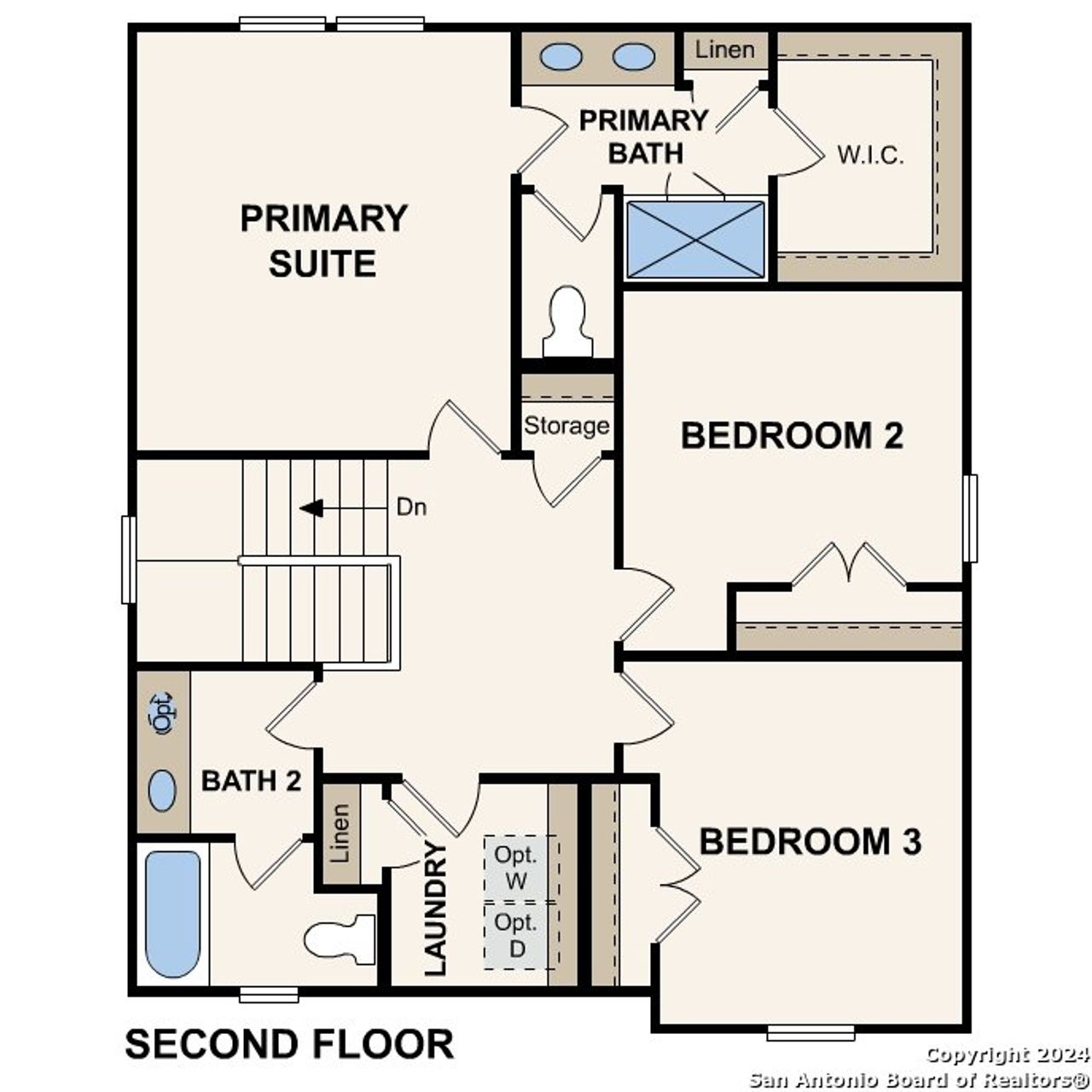 2D floor plan layout of this home in Senna, Leon Valley, TX (Image 2).
