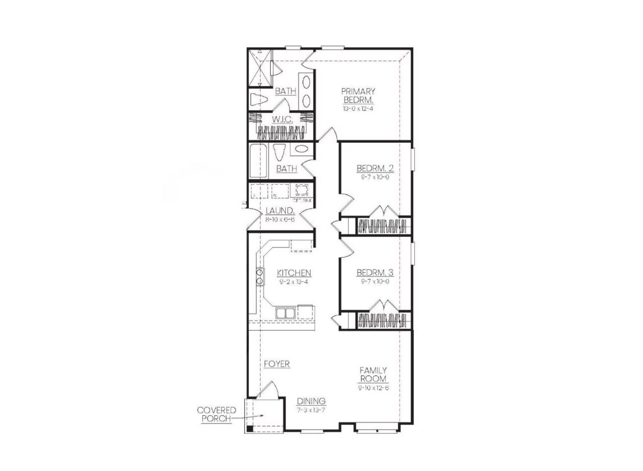 2D floor plan layout for the Sycamore Lake Conroe Village by Alta Homes in Lake Conroe Village, Montgomery, TX (Image 2).