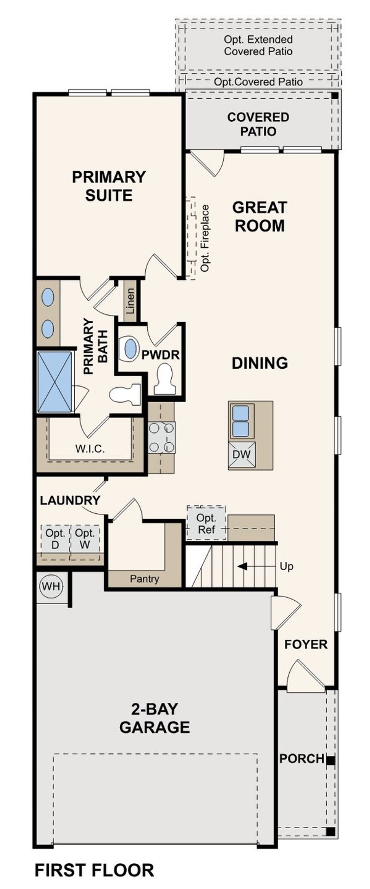 2D floor plan layout of this home in Rosemont Hill, San Antonio, TX (Image 2).