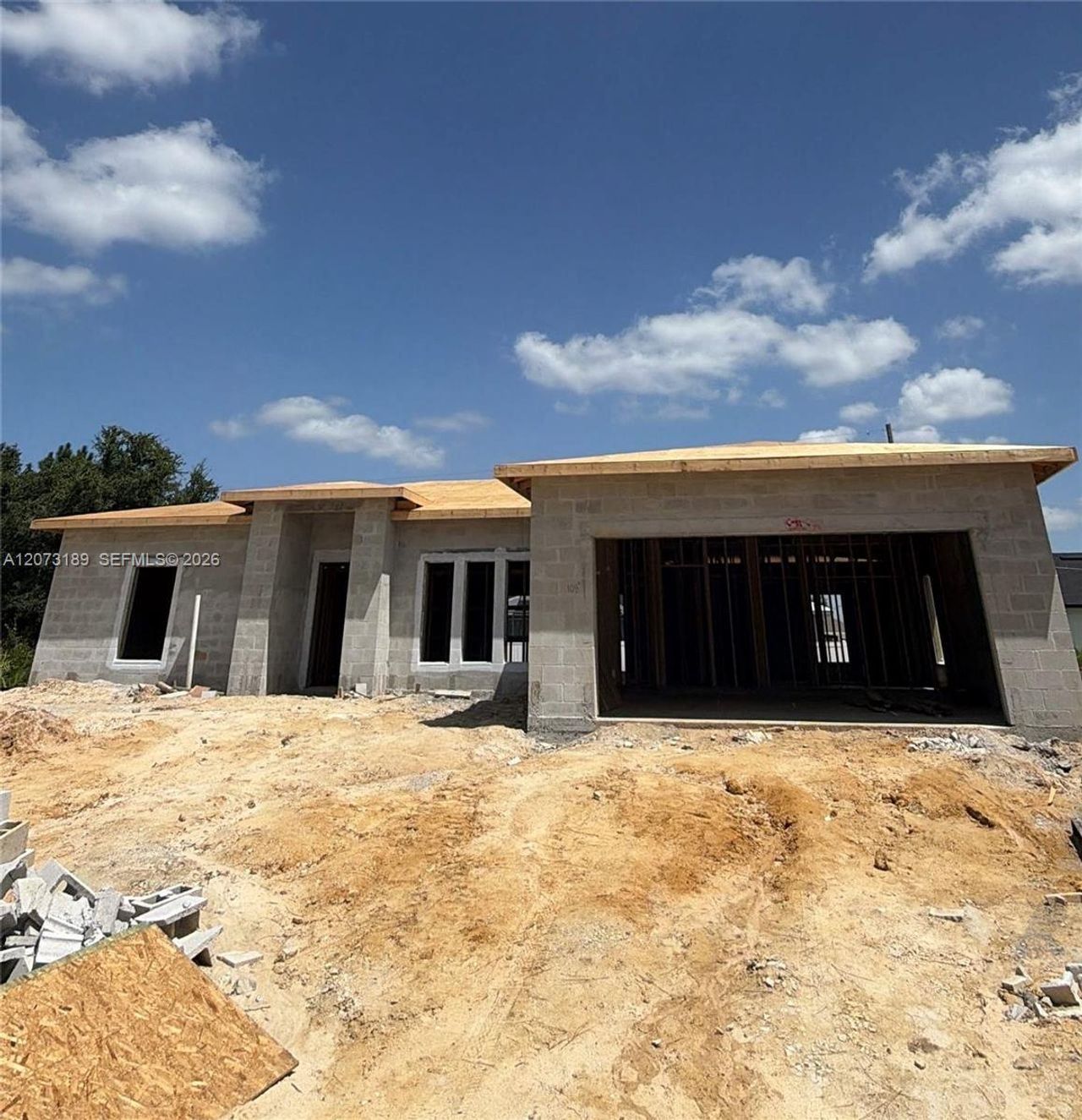 In-progress construction of a new home in , Port Charlotte, FL (Image 2).