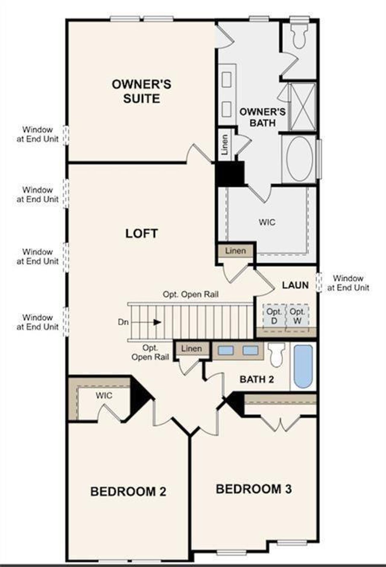 2D floor plan layout of this home in Magnolia Square, Austell, GA (Image 2).