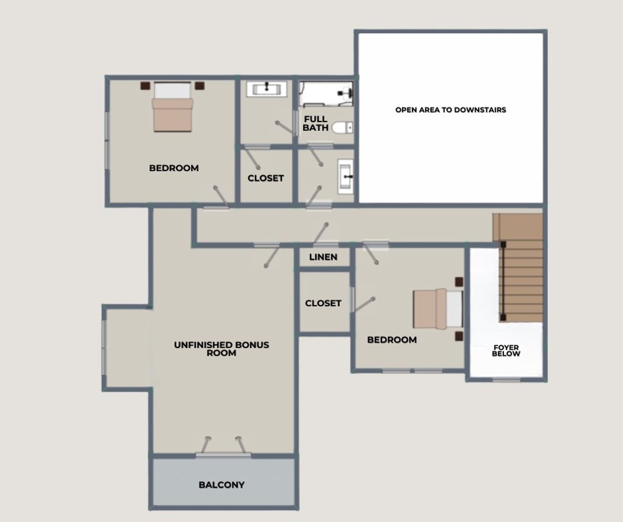 2D floor plan layout for the Watauga by Riverstone Construction, LLC in Paxton Pointe, Hixson, TN (Image 2).