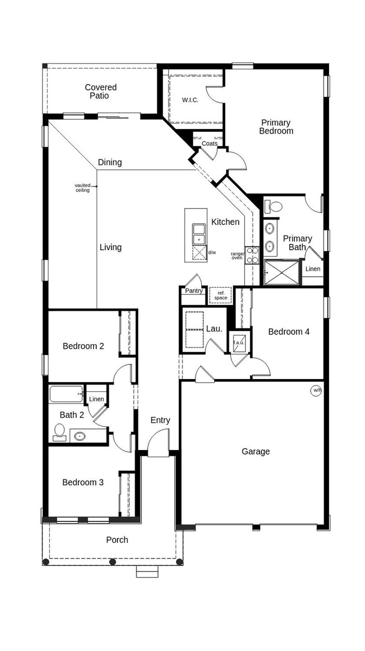 2D floor plan layout of this home in Cypress Bluff II, Groveland, FL (Image 2).