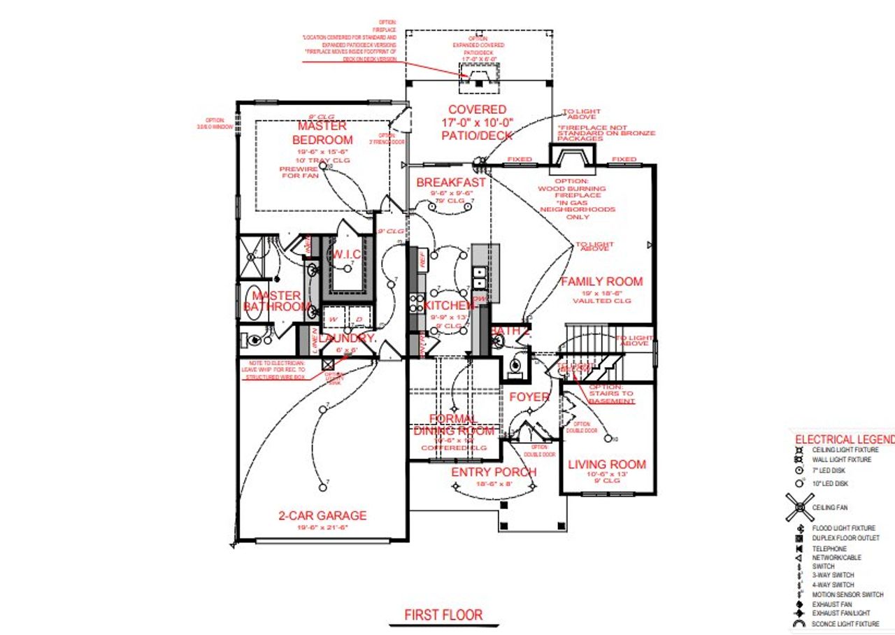 2D floor plan layout for the Stanton B by Freedom Home Builders in The Meadows, Griffin, GA (Image 2).