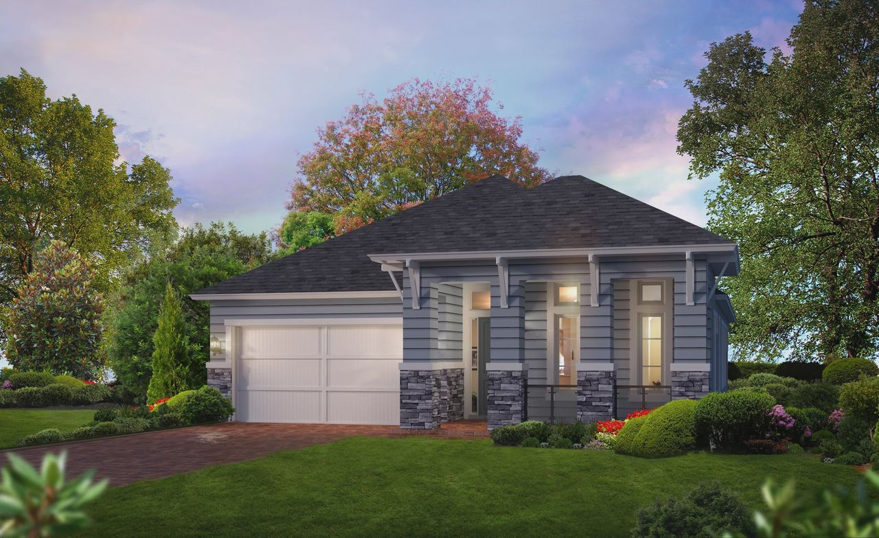 Representative exterior photo of a completed home built from the Aiden by ICI Homes in SilverLeaf, St. Augustine, FL (Image 2).