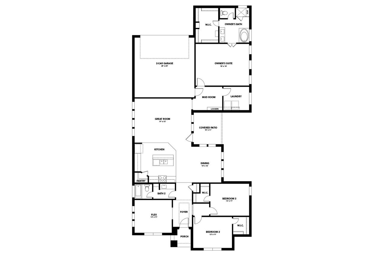 2D floor plan layout for the Albany II by DRB Homes in Solterra Texas, Mesquite, TX (Image 2). 2D floor plan layout for the Albany II by DRB Homes in Solterra Texas, Mesquite, TX (Image 2).