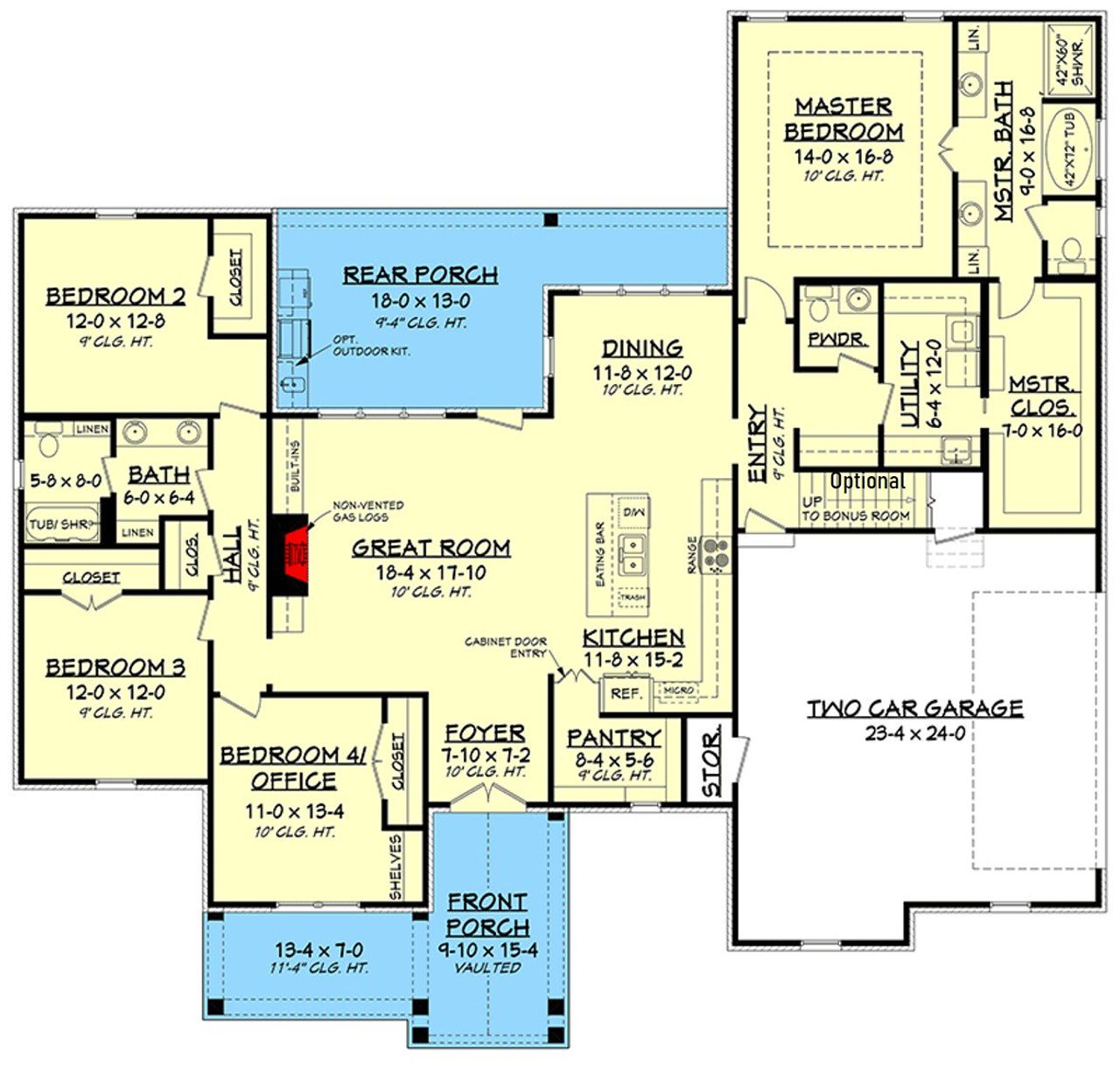 2D floor plan layout for the The Hickory by Remington Custom Homes in Rancho Ladera, Aledo, TX (Image 2). 2D floor plan layout for the The Hickory by Remington Custom Homes in Rancho Ladera, Aledo, TX (Image 2).