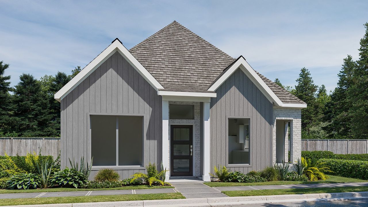 Representative exterior photo of a completed home built from the 1760W by Perry Homes in Bridgeland, Cypress, TX (Image 2).