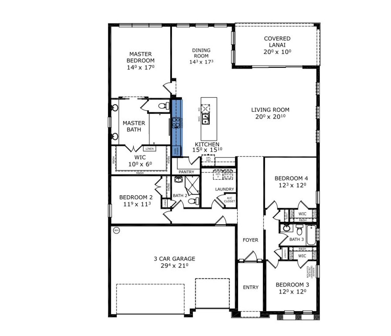 2D floor plan layout for the Davenport by ICI Homes in Weslyn Park at Sunbridge, Lake Mary Jane, FL (Image 2). 2D floor plan layout for the Davenport by ICI Homes in Weslyn Park at Sunbridge, Lake Mary Jane, FL (Image 2).
