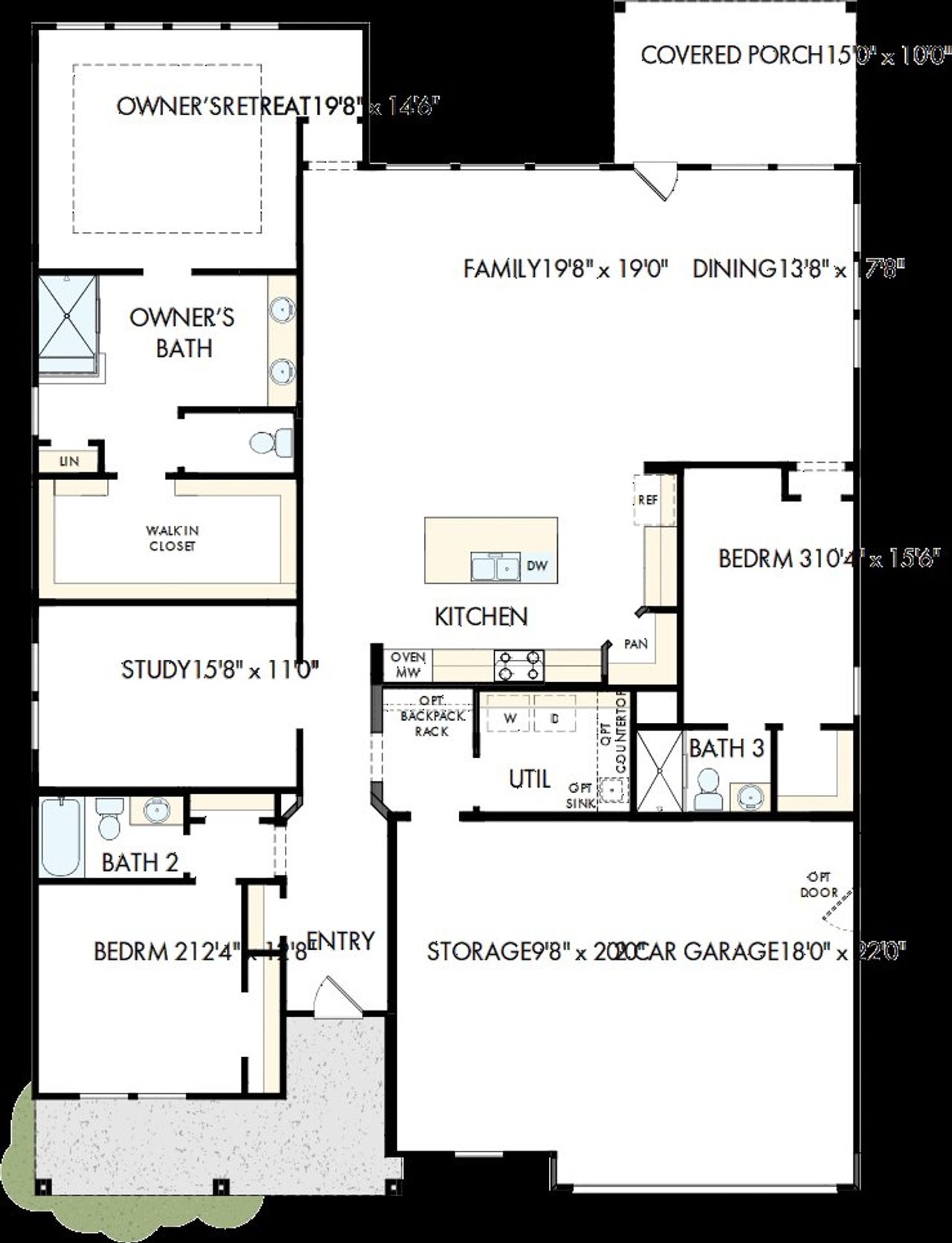 2D floor plan layout of this home in Encore at Harmony, Harrisburg, NC (Image 2). 2D floor plan layout of this home in Encore at Harmony, Harrisburg, NC (Image 2).