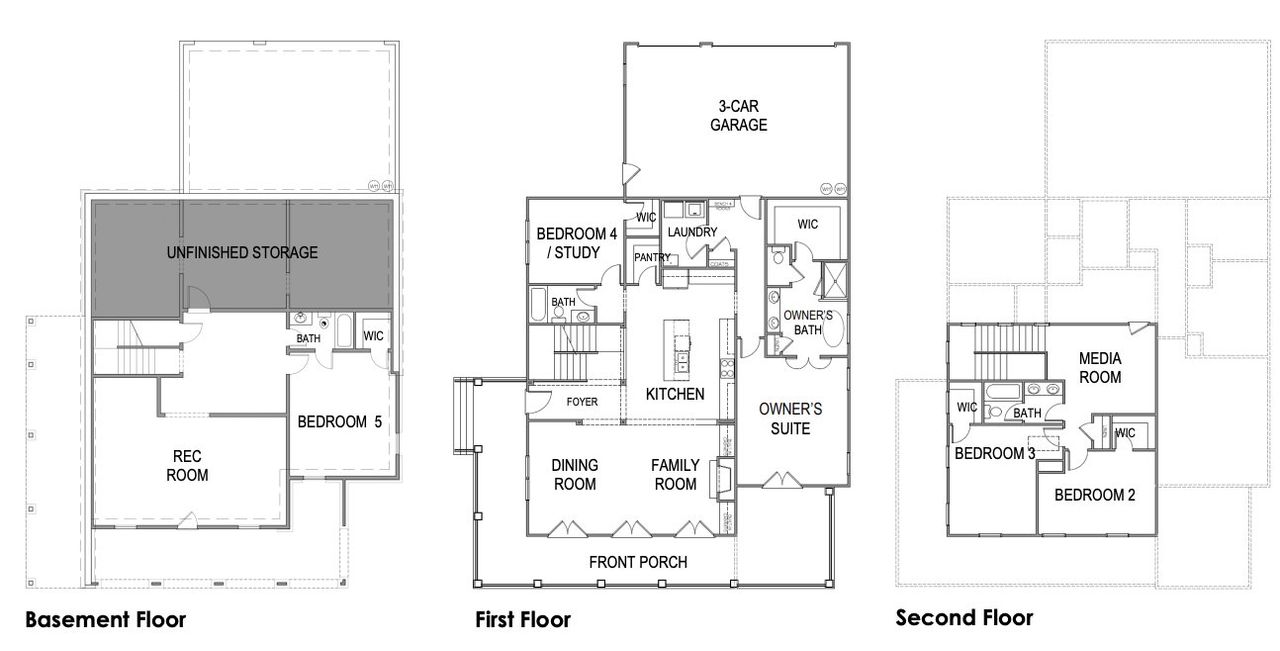 2D floor plan layout for the Homesite 647 by Southwyck Homes in Vickery, Cumming, GA (Image 2).