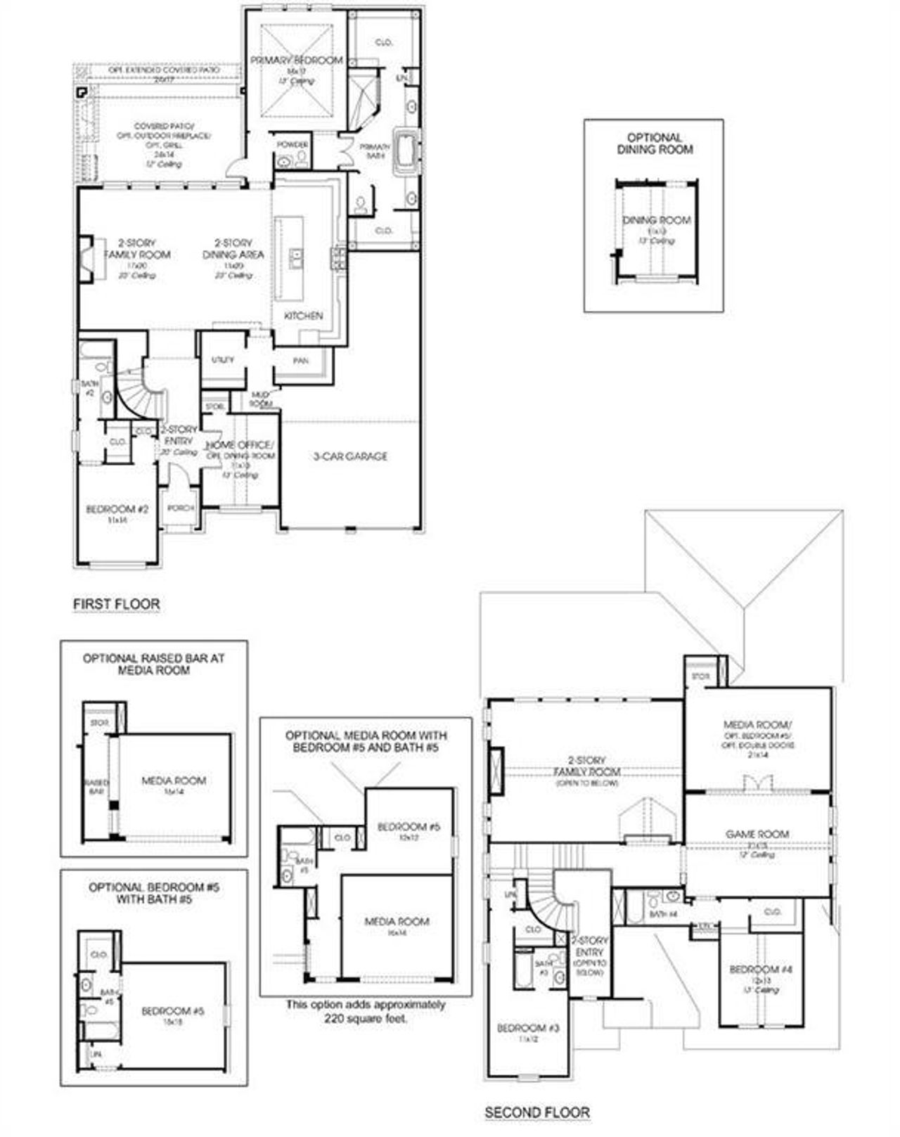 2D floor plan layout of this home in , Prosper, TX (Image 2).