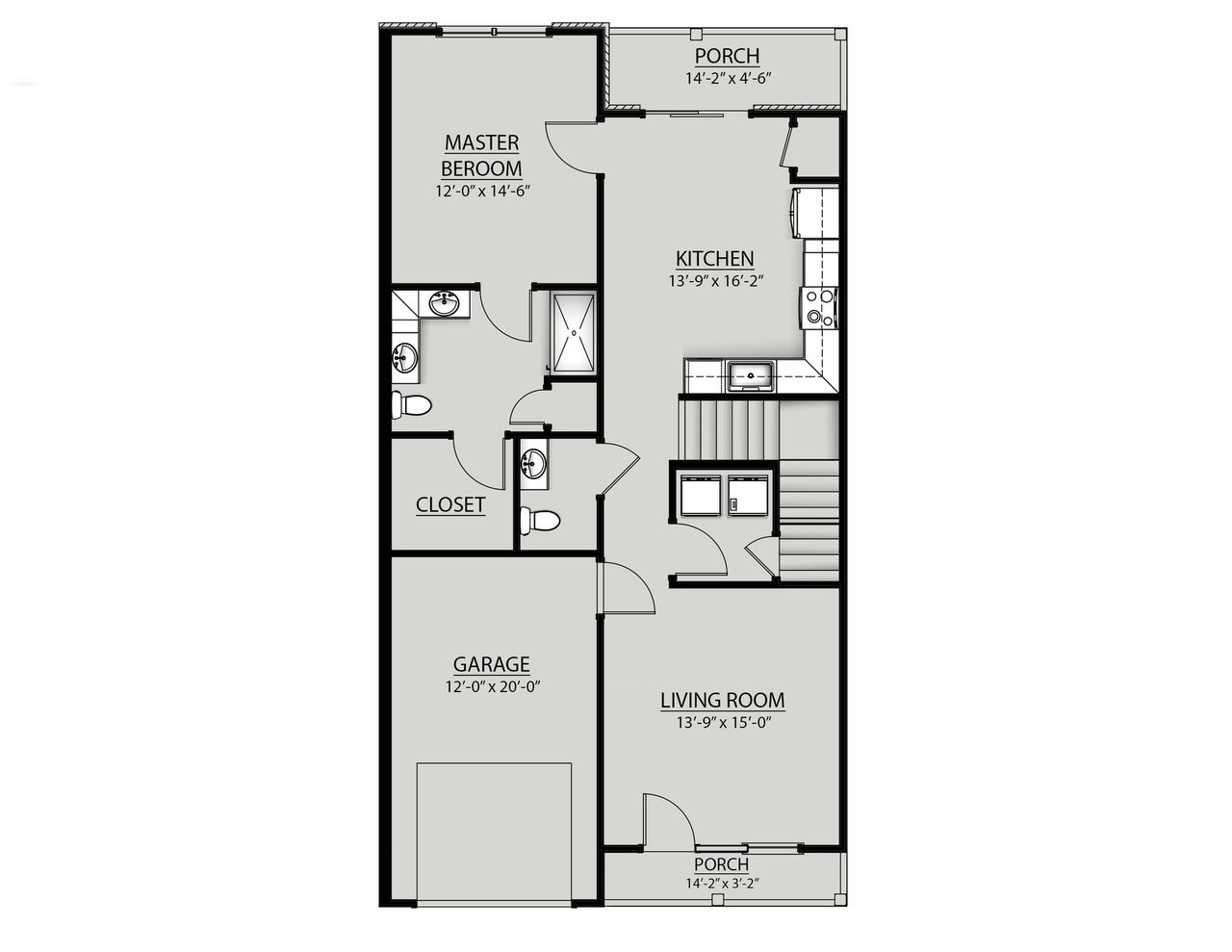 2D floor plan layout of this home in Saddlebrook, Murfreesboro, TN (Image 2).