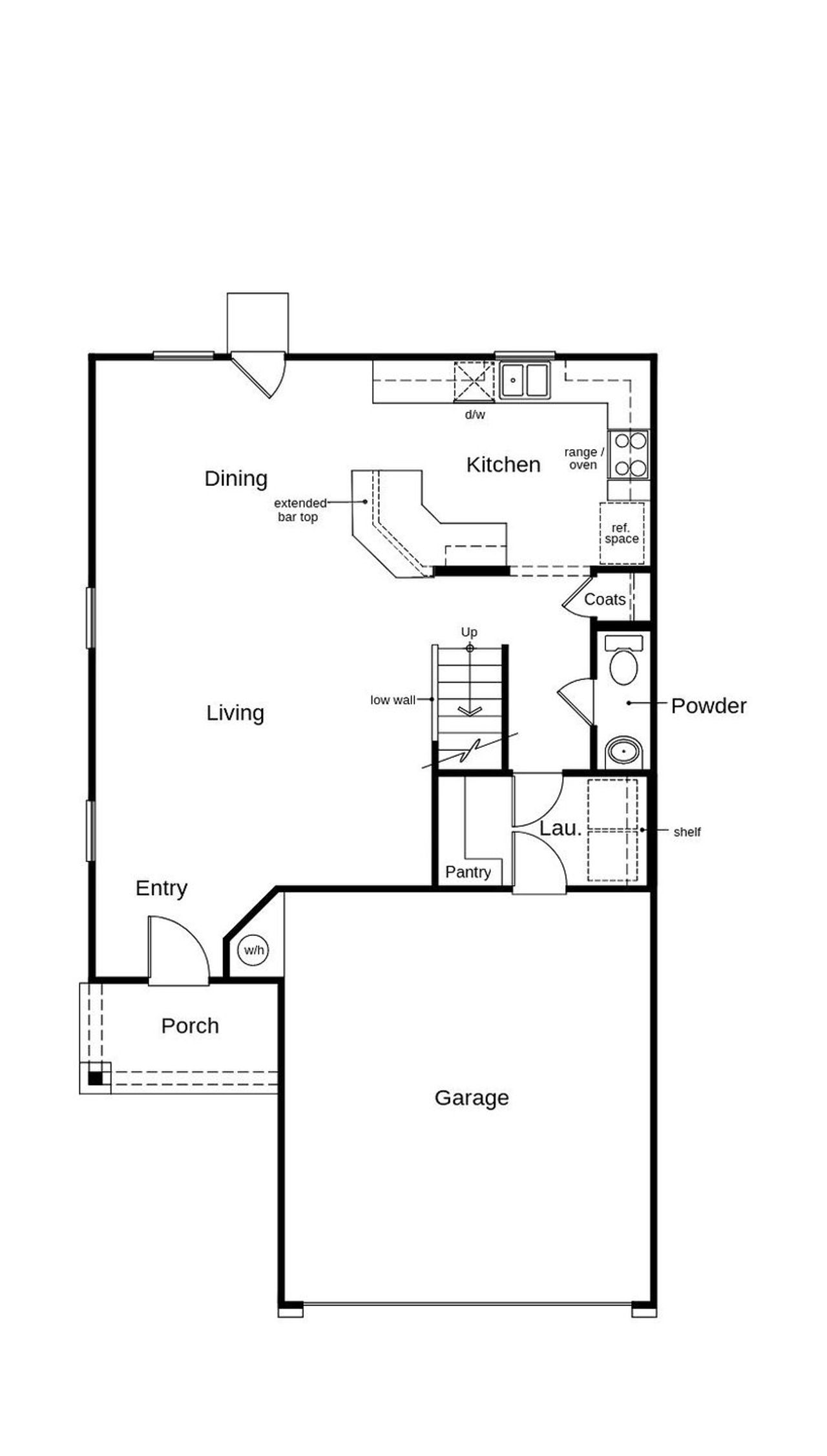 2D floor plan layout of this home in The Granary - Heritage Collection, San Antonio, TX (Image 2).