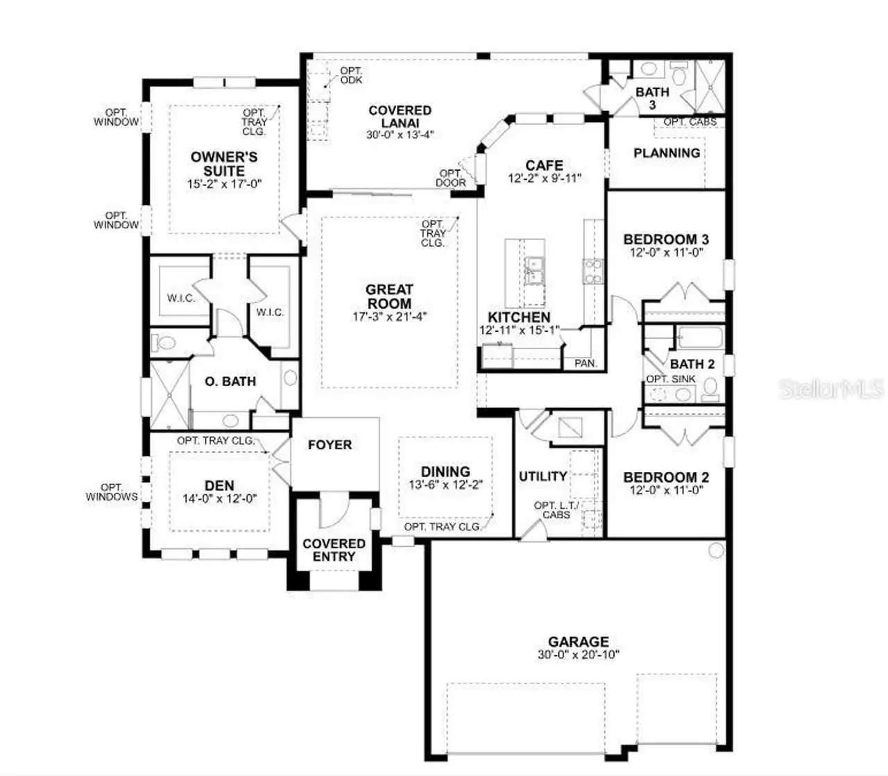 2D floor plan layout of this home in Palmera at Wellen Park, Venice, FL (Image 2).