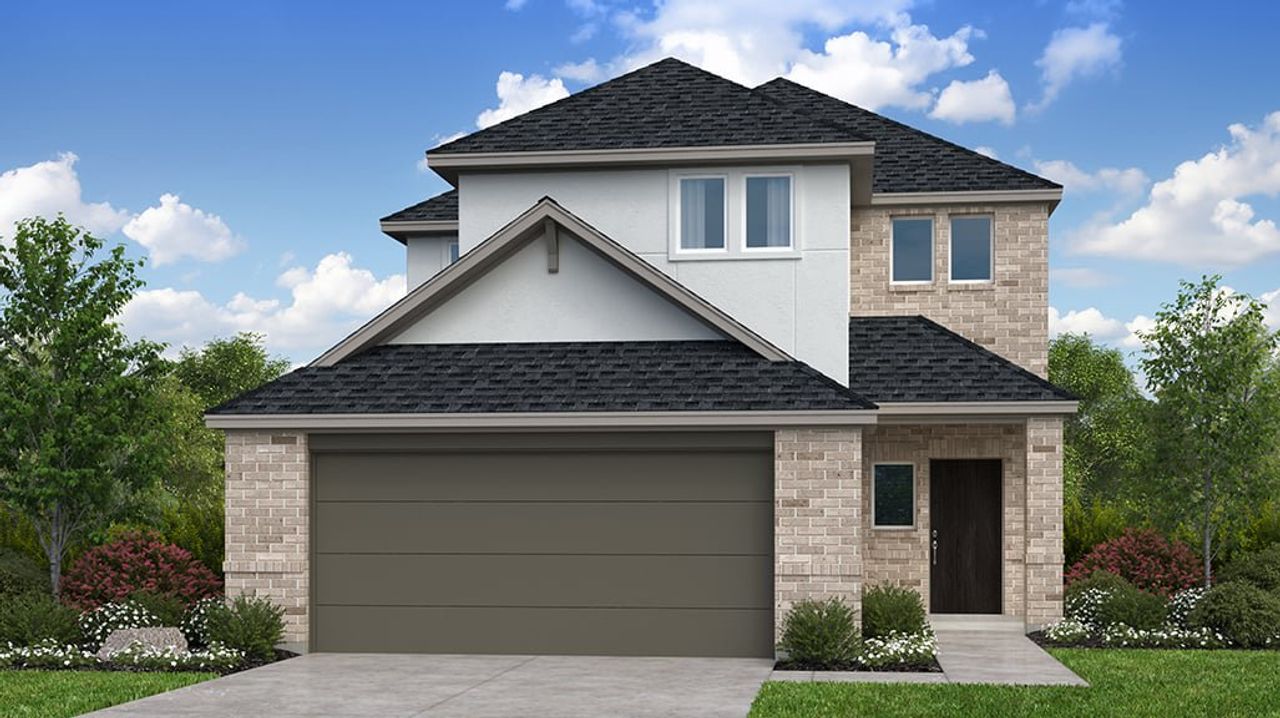 Representative exterior photo of a completed home built from the Paisley by Taylor Morrison in Trillium 40s, Richmond, TX (Image 2).