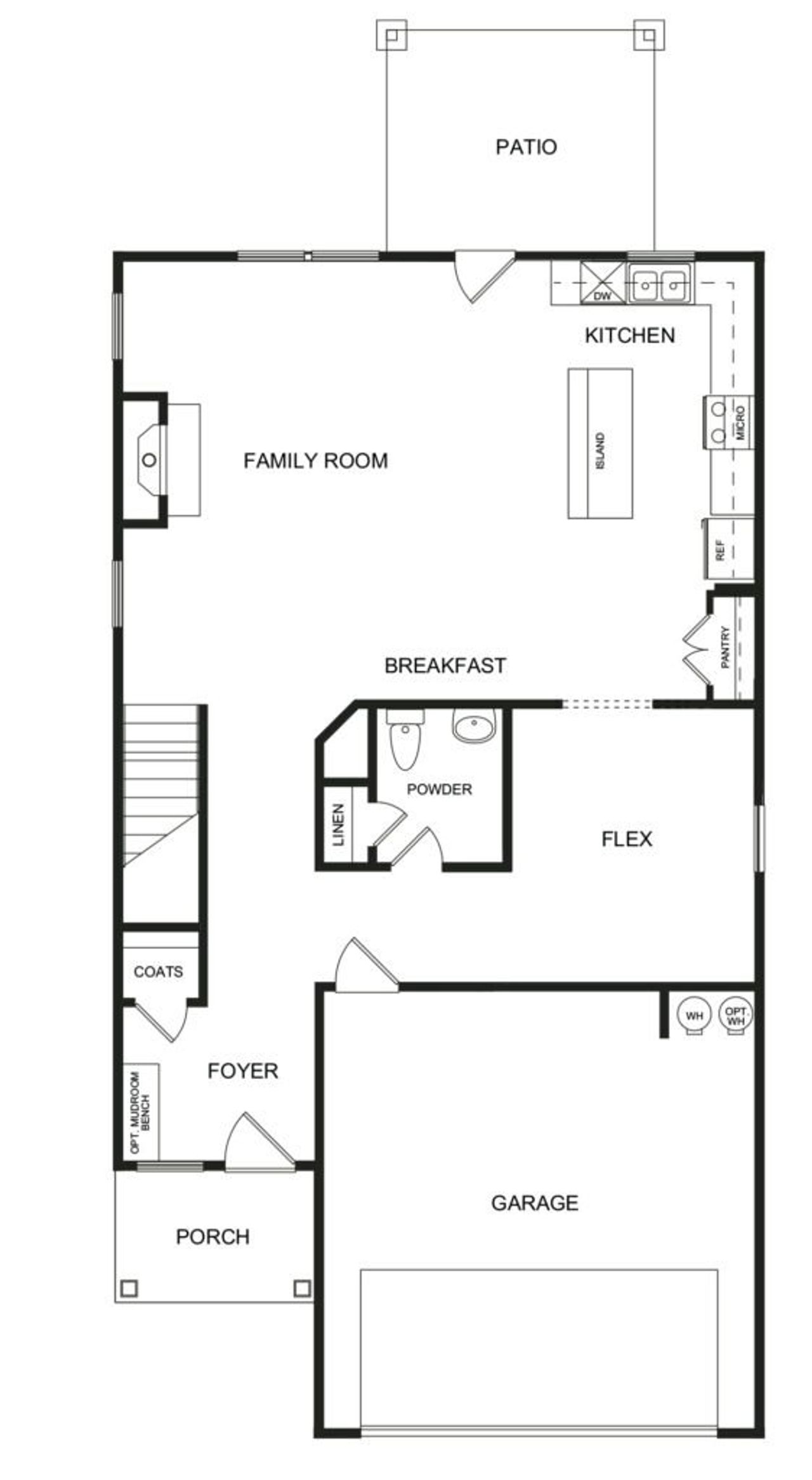 2D floor plan layout for the The Franklin II by Direct Residential Communities in Fairview Lake, Conyers, GA (Image 2). 2D floor plan layout for the The Franklin II by Direct Residential Communities in Fairview Lake, Conyers, GA (Image 2).