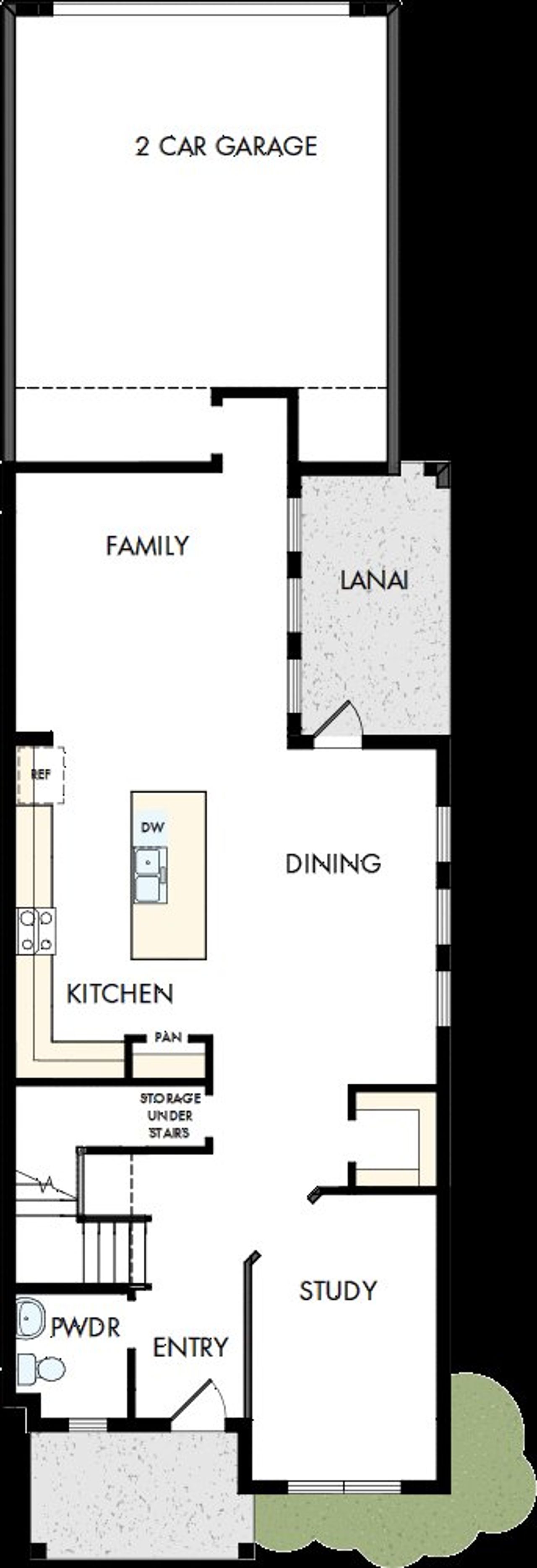 2D floor plan layout of this home in Laureate Park at Lake Nona - Garden Series, Orlando, FL (Image 2).