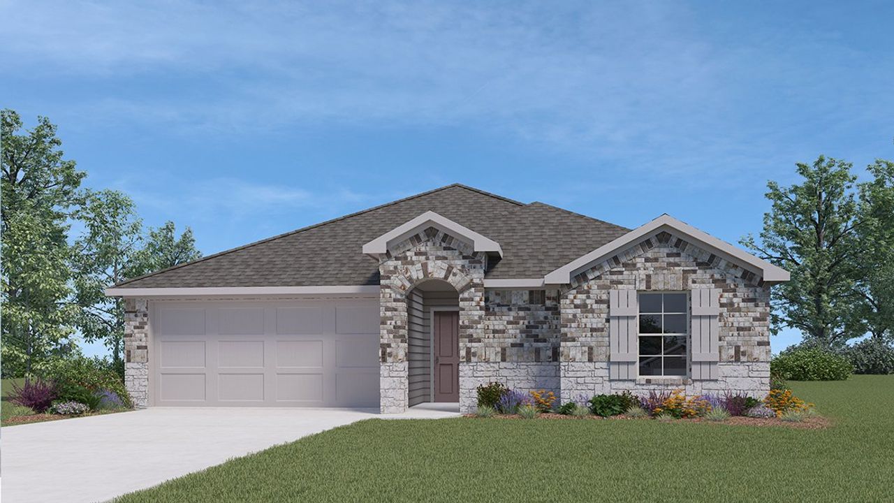 Representative exterior photo of a completed home built from the Ashburn by D.R. Horton in Garnett Estates, Portland, TX (Image 2).
