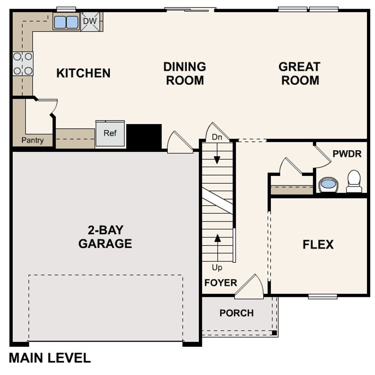 2D floor plan layout for the Essex by Century Communities in Newport Creek, Brookshire, TX (Image 2). 2D floor plan layout for the Essex by Century Communities in Newport Creek, Brookshire, TX (Image 2).