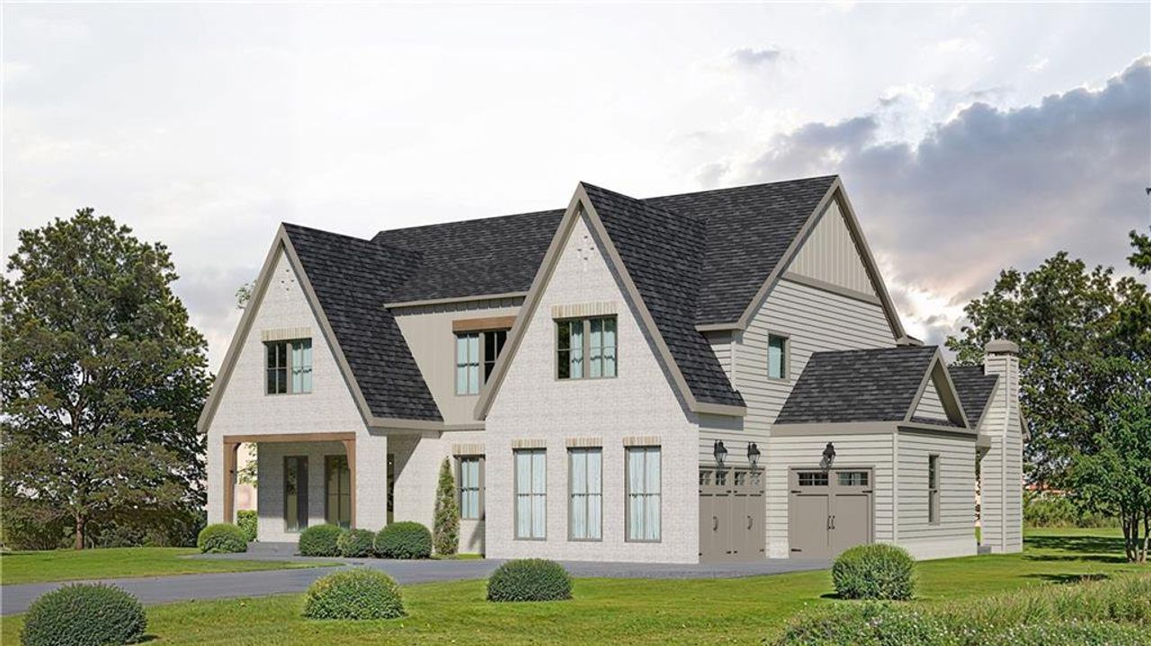 Front exterior of a new home in , Atlanta, GA, highlighting curb appeal (Image 2).