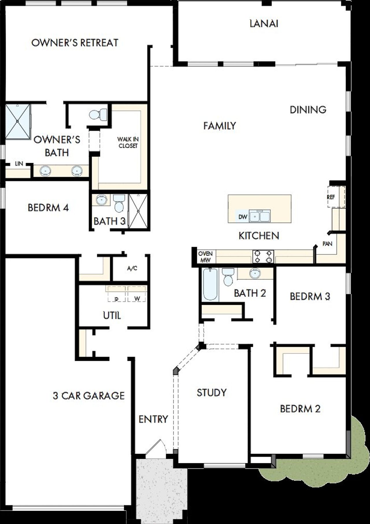 2D floor plan layout of this home in Coasterra, Palmetto, FL (Image 2).