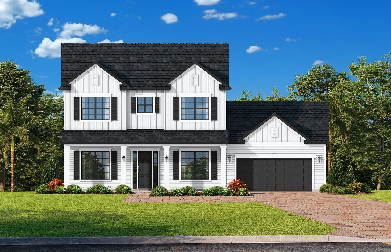 Representative exterior photo of a completed home built from the Seagrass Cove by SEDA New Homes in Katie Cove, Jacksonville, FL (Image 2).