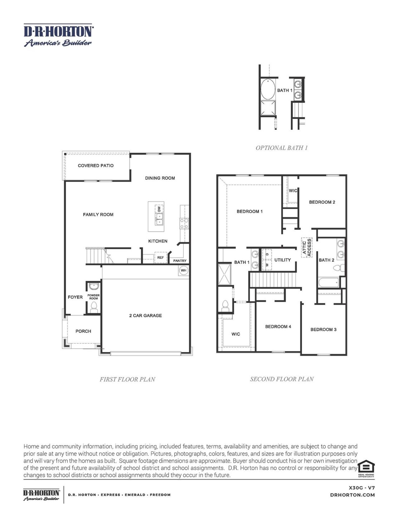 2D floor plan layout of this home in Allison Park, Houston, TX (Image 2).