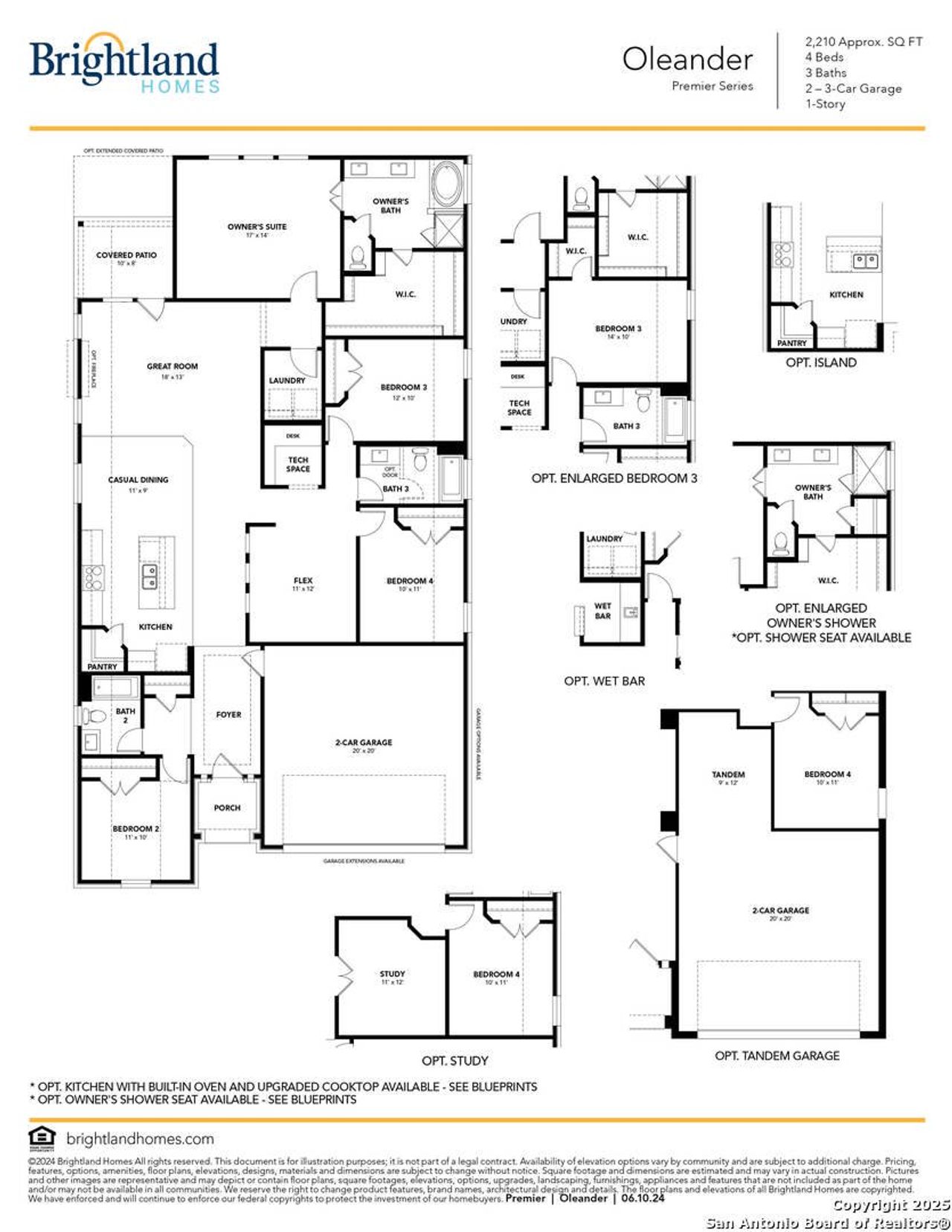 2D floor plan layout of this home in The Crossvine, Schertz, TX (Image 2).