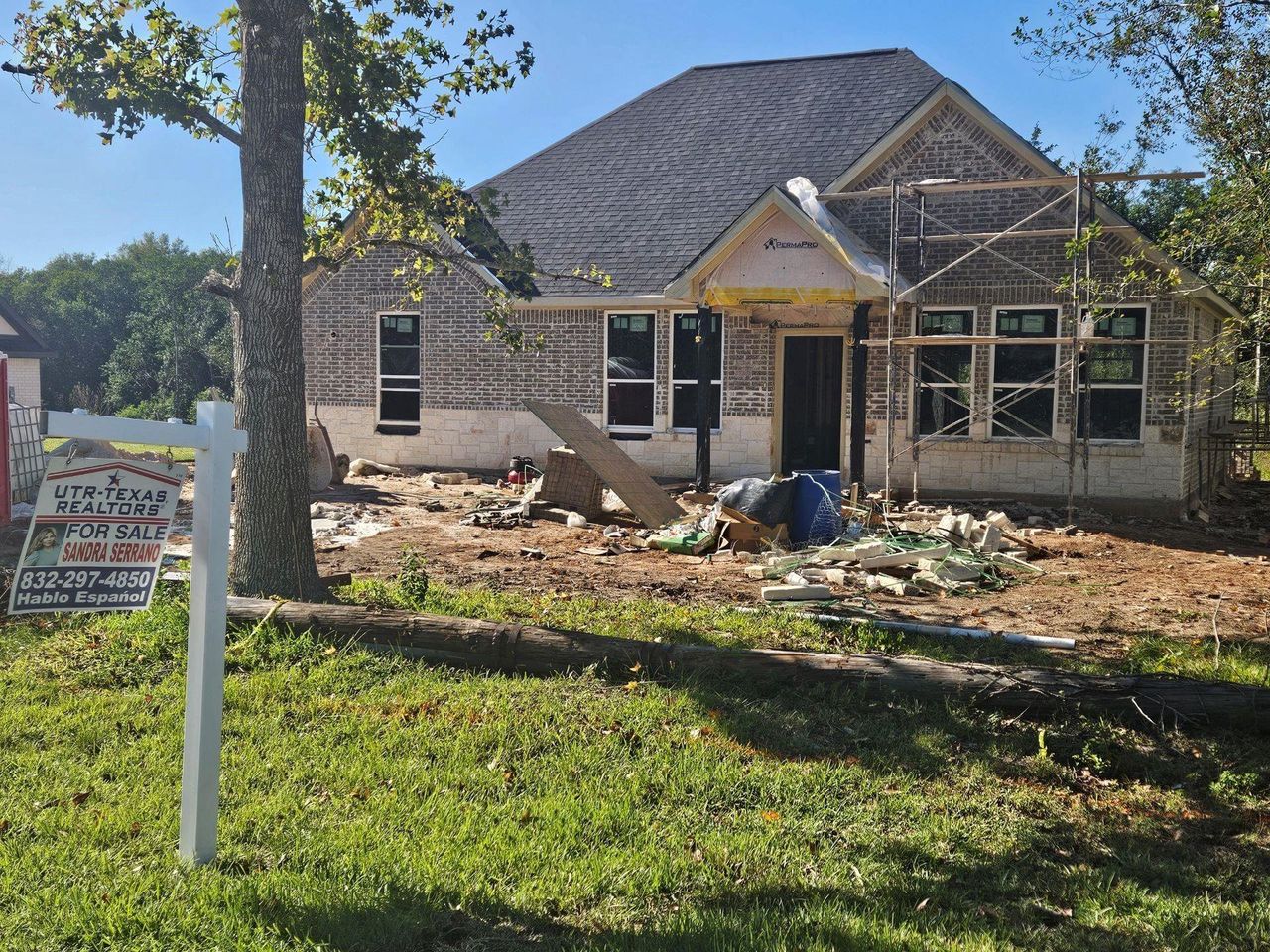 In-progress construction of a new home in , Damon, TX (Image 2).