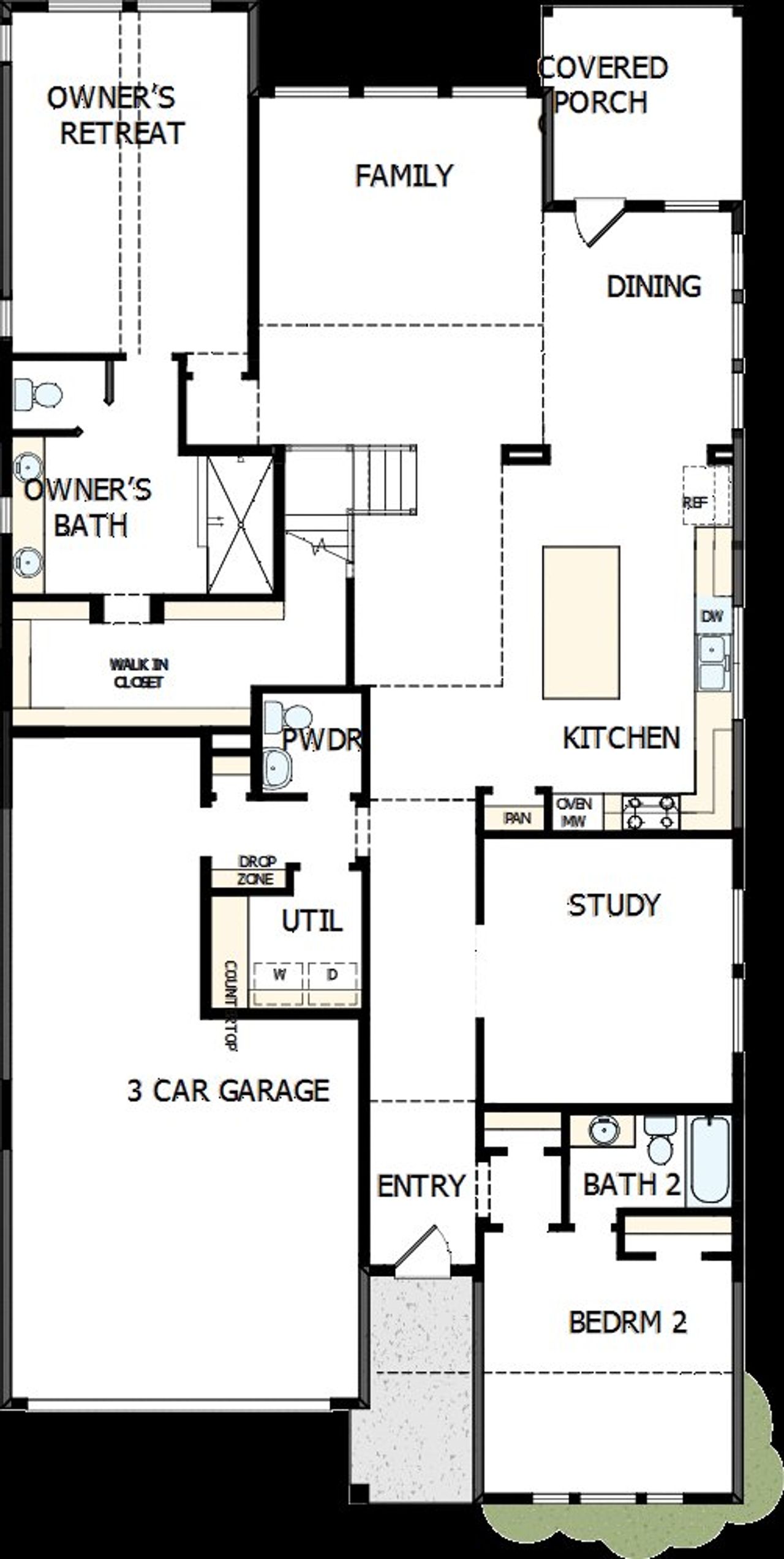 2D floor plan layout of this home in Walsh Classic, Fort Worth, TX (Image 2).