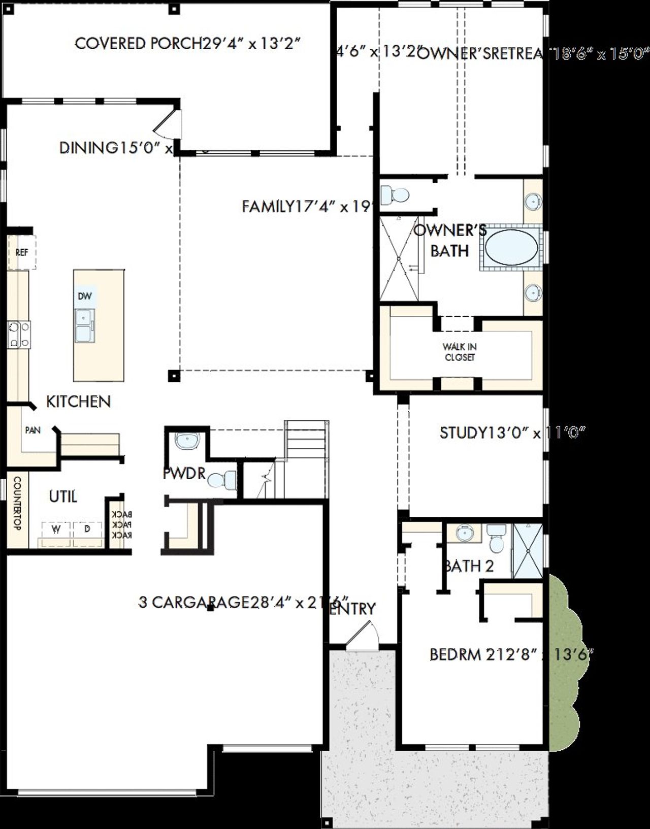 2D floor plan layout of this home in Walden Creek – Summit Collection, Montgomery, TX (Image 2). 2D floor plan layout of this home in Walden Creek – Summit Collection, Montgomery, TX (Image 2).