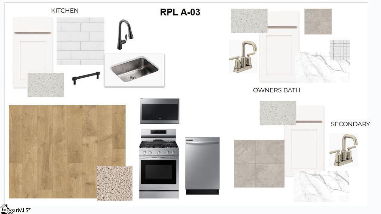 Sample of building materials used in homes in Renaissance Place, Greenville (Image 2).