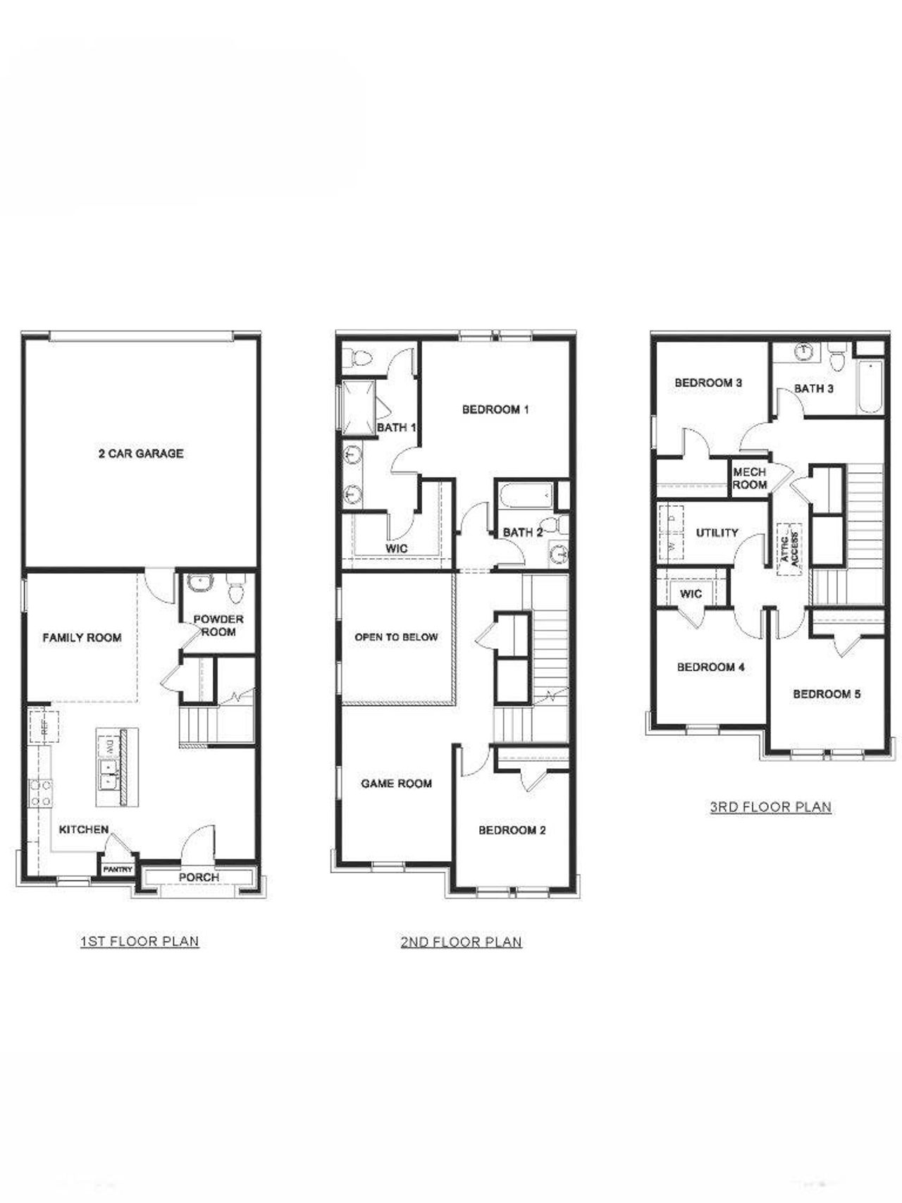 2D floor plan layout of this home in Mustang Square, Plano, TX (Image 2).
