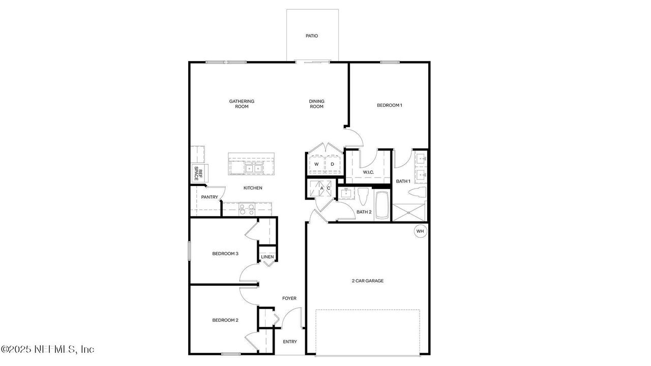 2D floor plan layout of this home in Copes Landing, Jacksonville, FL (Image 2). 2D floor plan layout of this home in Copes Landing, Jacksonville, FL (Image 2).