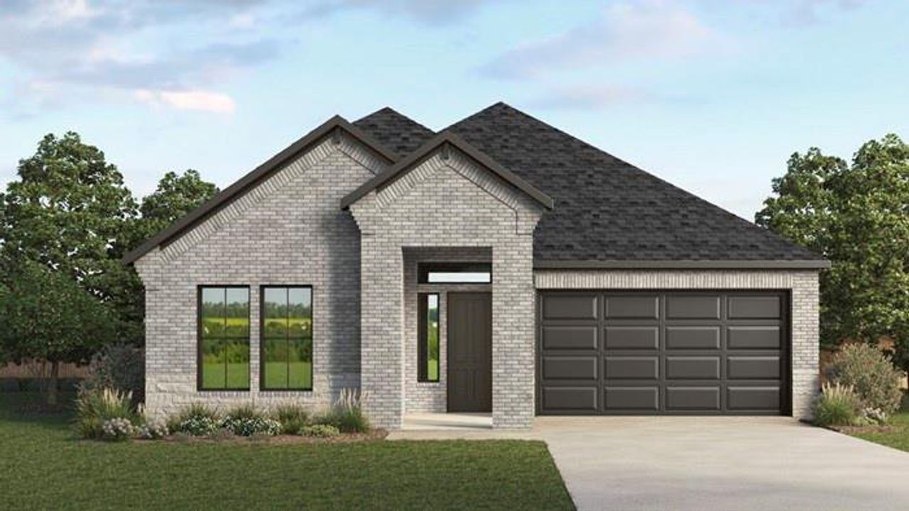 Front exterior of a new home in Clearview Ranch, Royse City, TX, highlighting curb appeal (Image 2).
