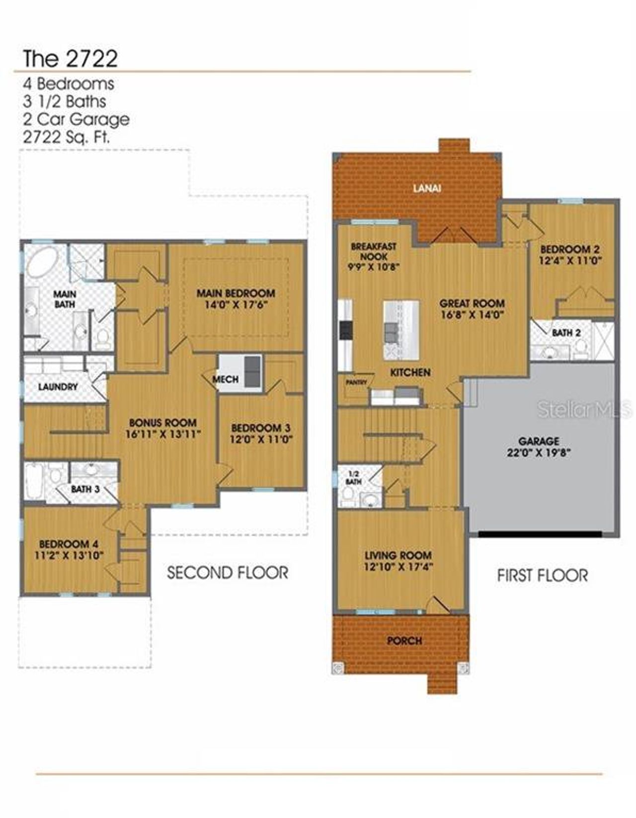 2D floor plan layout of this home in , Tampa, FL (Image 2). 2D floor plan layout of this home in , Tampa, FL (Image 2).